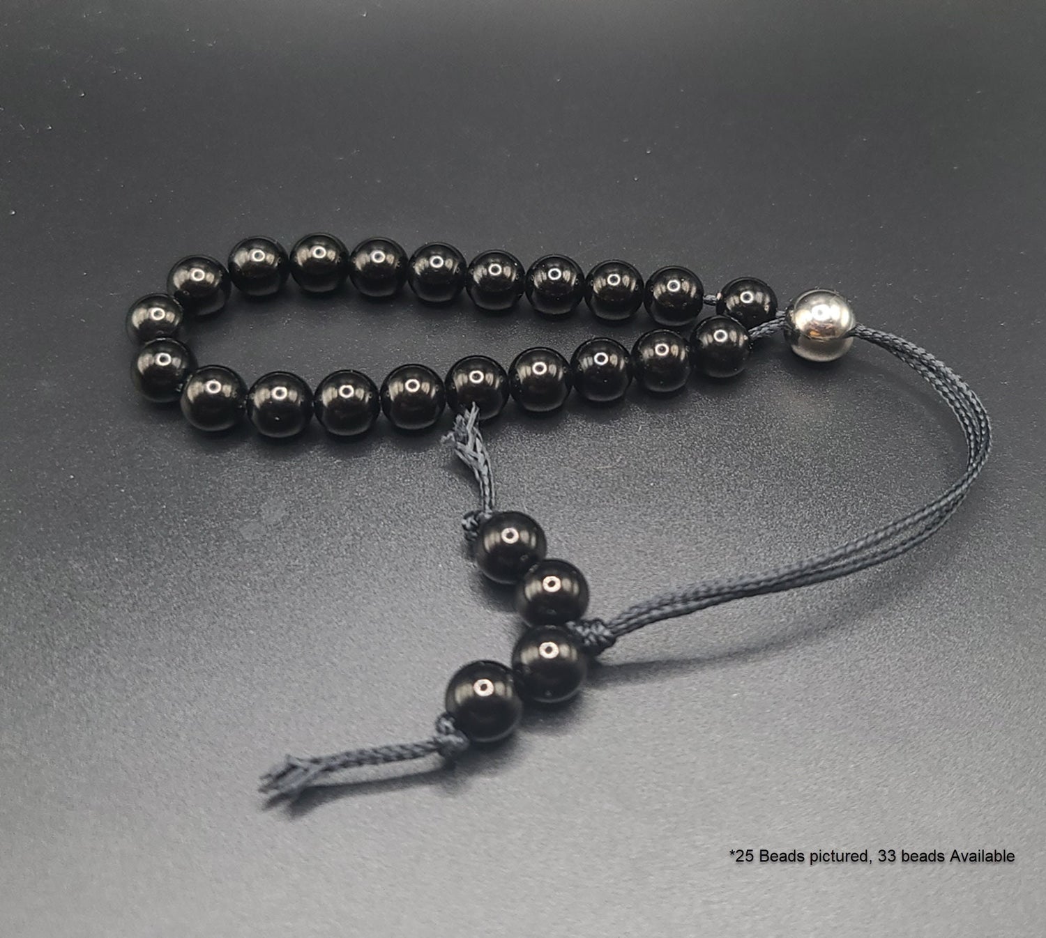 Black Stainless Steel Komboloi - Greek Worry Beads