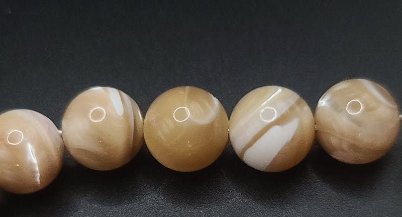 Mother Of Pearl on Sterling Silver Komboloi - Greek Worry Beads