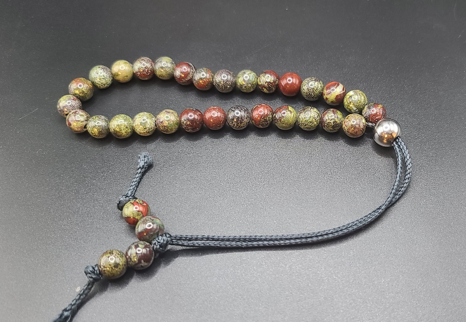 Dragons Blood Jasper Heavy Use Komboloi - Greek Worry Beads