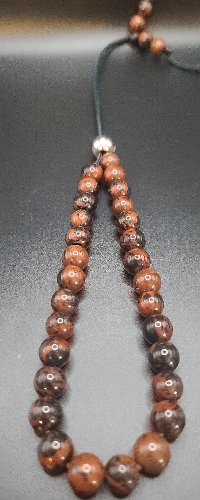 Mahogany Obsidian Heavy Use Komboloi - Greek Worry Beads