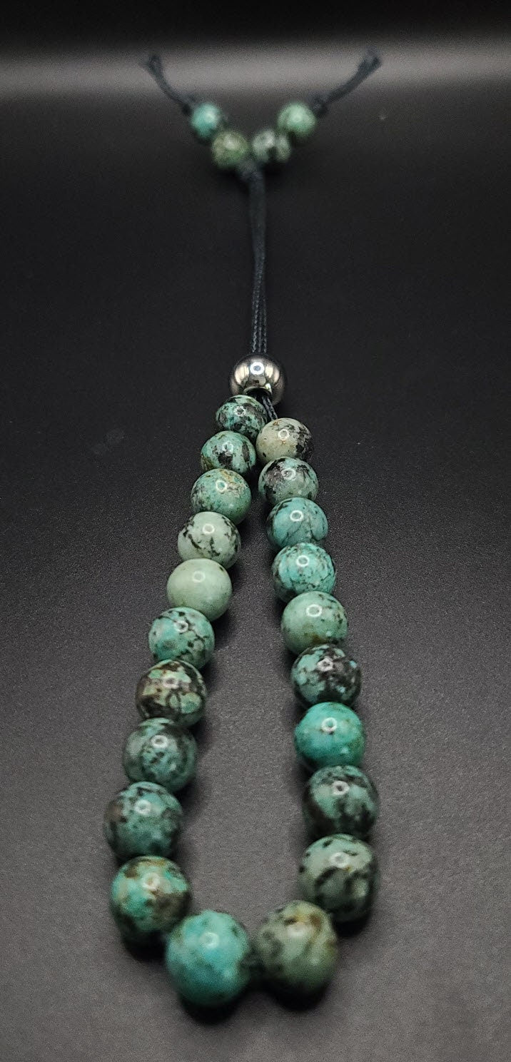 African Turquoise Jasper Heavy Use Komboloi - Greek Worry Beads