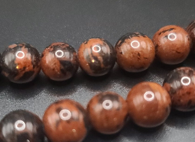 Mahogany Obsidian Heavy Use Komboloi - Greek Worry Beads