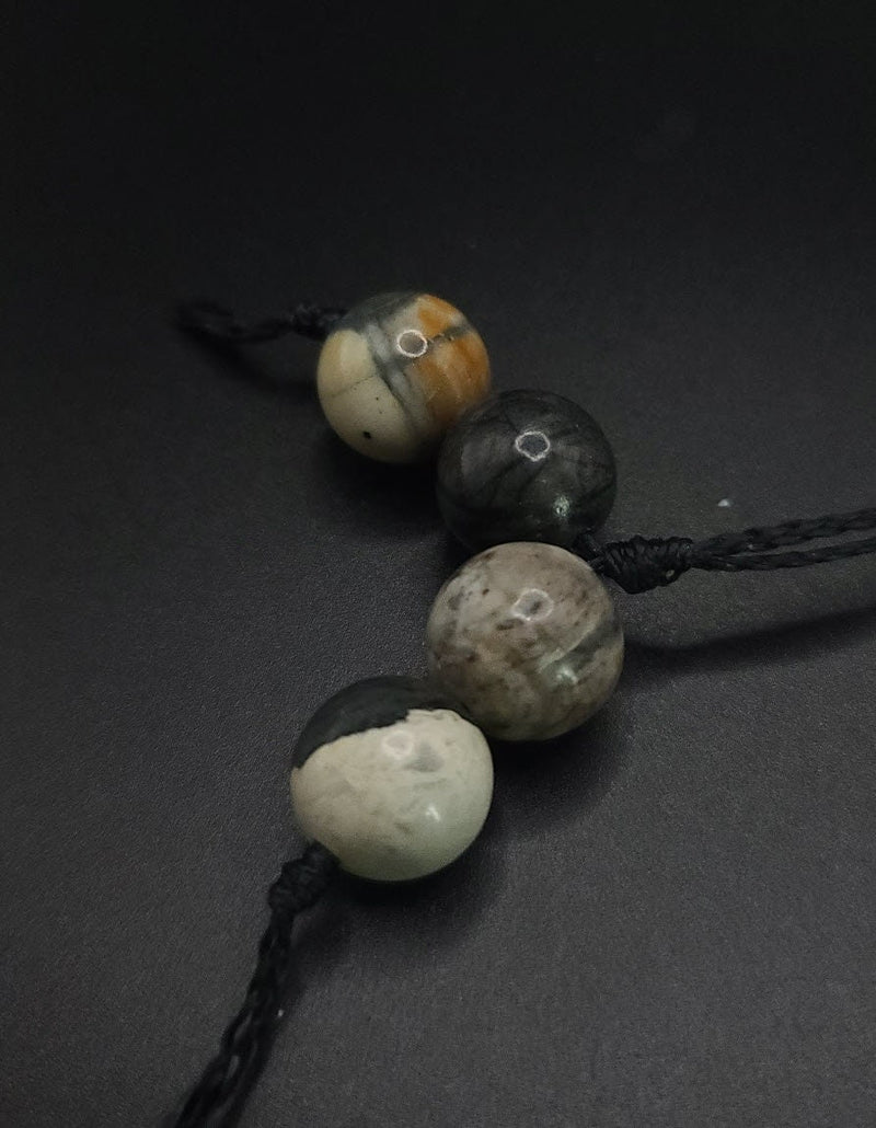 Large Stone (14 mm) Marble Jasper Komboloi - Greek Worry Beads