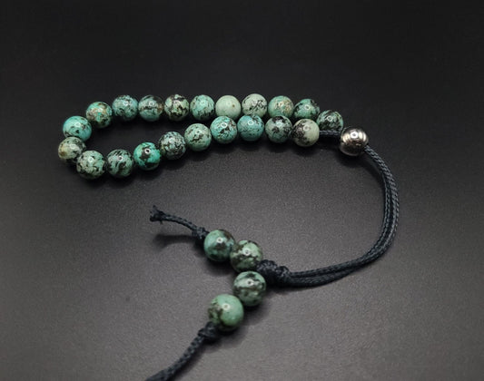 African Turquoise Jasper Heavy Use Komboloi - Greek Worry Beads