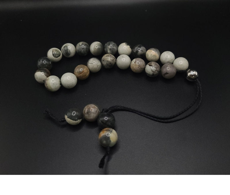 Large Stone (14 mm) Marble Jasper Komboloi - Greek Worry Beads