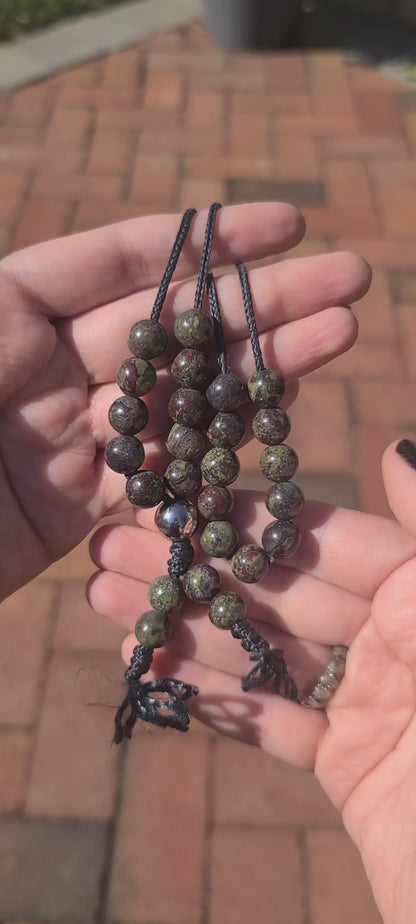 Dragons Blood Jasper Heavy Use Komboloi - Greek Worry Beads